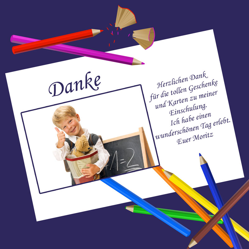 Detailseite-Schulanfang-Dankeskarten - Dankeskarten-Shop