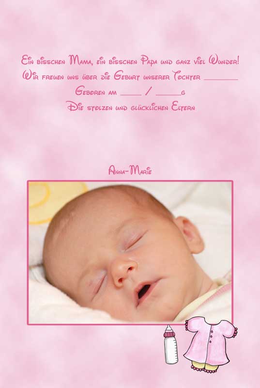 Geburtskarten Dankeskarten Geburt Babykarten Madchen Dankeskarten Shop