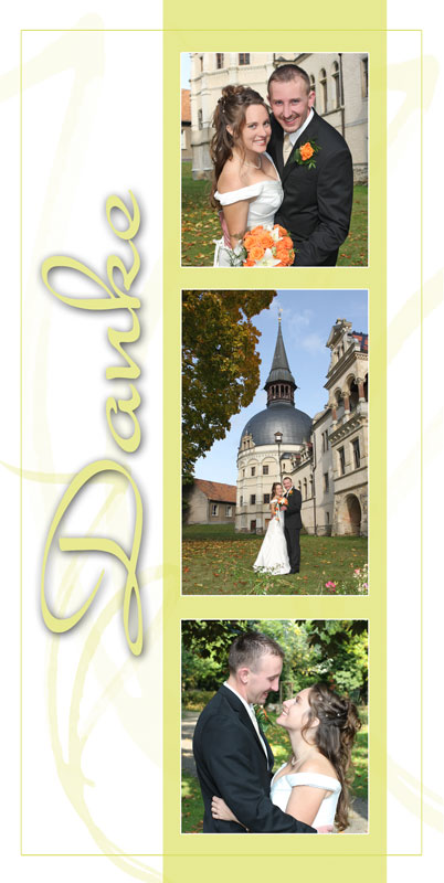 Dankeskarten & Danksagungen Hochzeit in frischem Grün