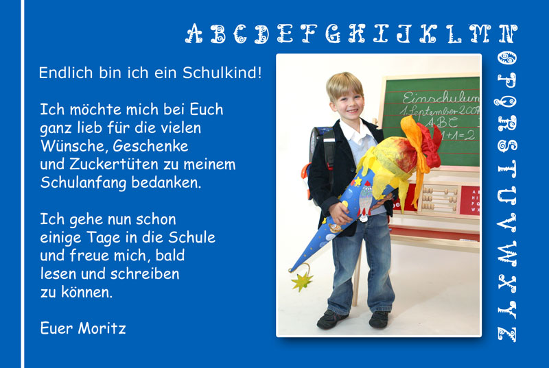 Detailseite Schulanfang Dankeskarten Dankeskarten Shop