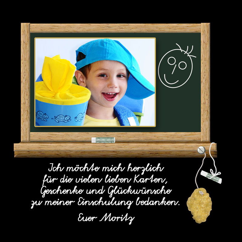 Dankeskarten & Danksagungen zum Schulanfang & Einschulung